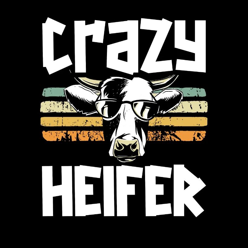 Vache génisse folle