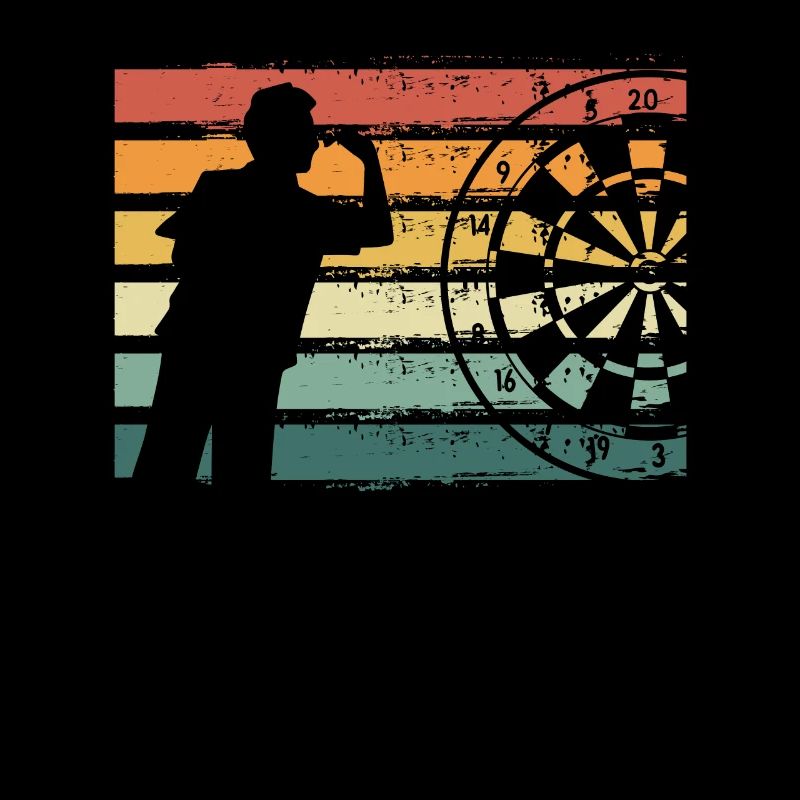 Dartmann on a retro dartboard