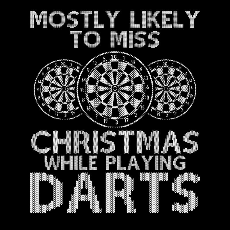 Christmas playing darts