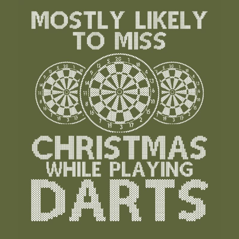 Christmas playing darts