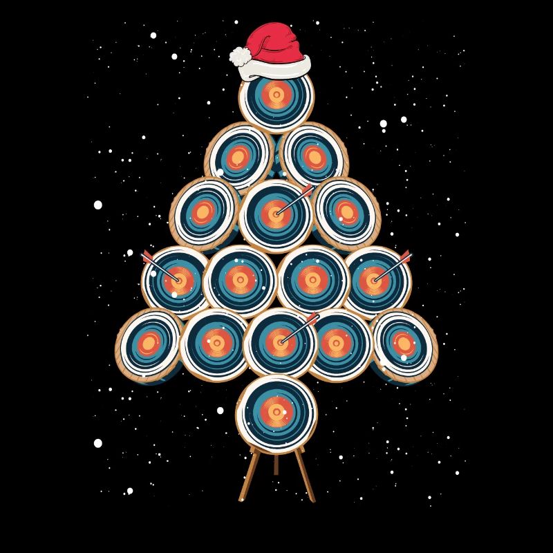 Archery target as Christmas tree