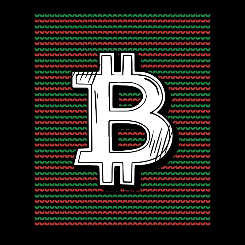 Green and Red Bitcoin