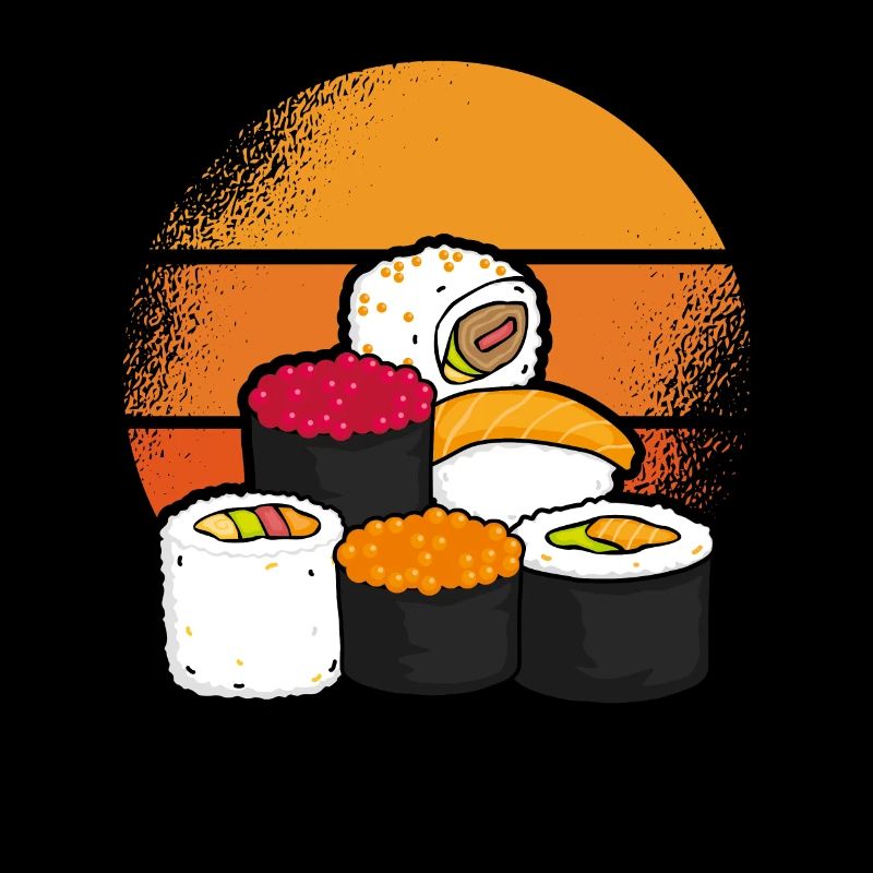 Sushi Aesthetic Retro Sun