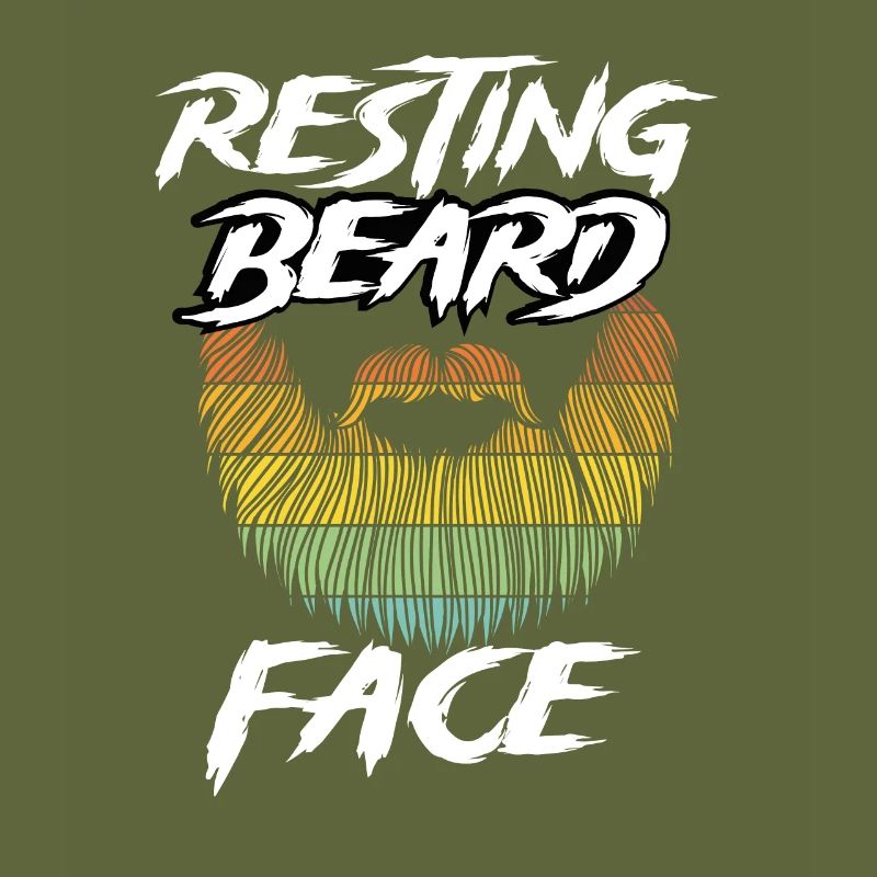 Resting beard face