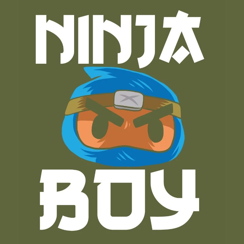 Mignon garçon ninja bleu