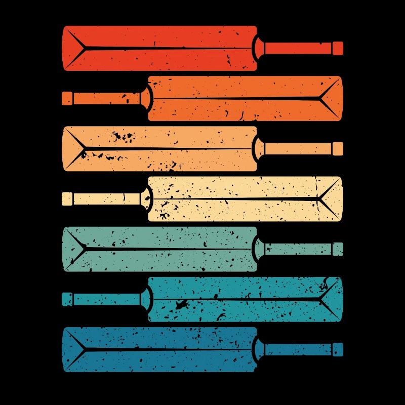 Bunte Cricketschläger