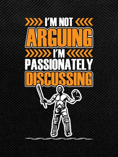 I discuss in cricket