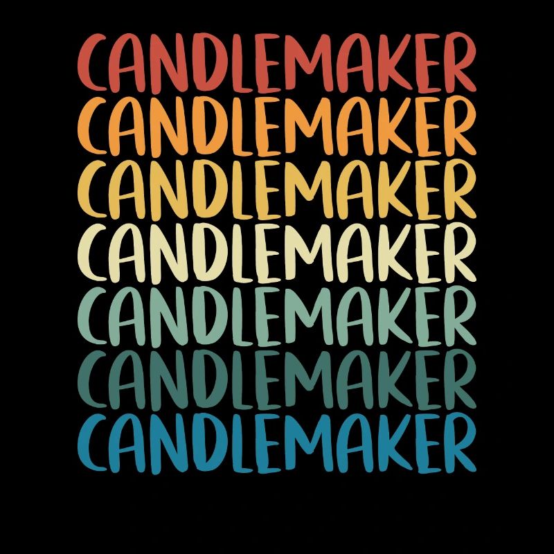 Colorful candle making retro
