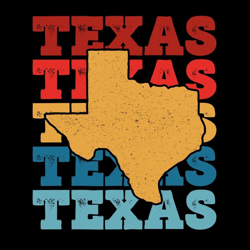 Texas Buntes Retro-schwarz