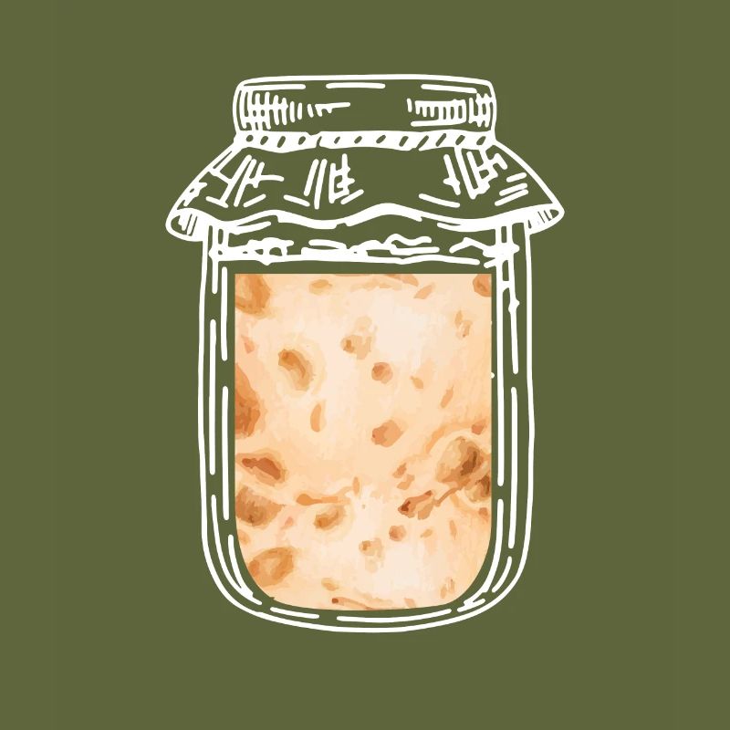 Levain dans un bocal