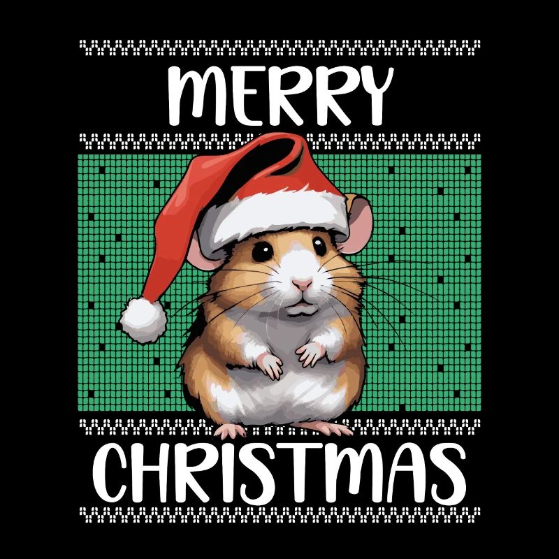 Mignon hamster du Père Noël