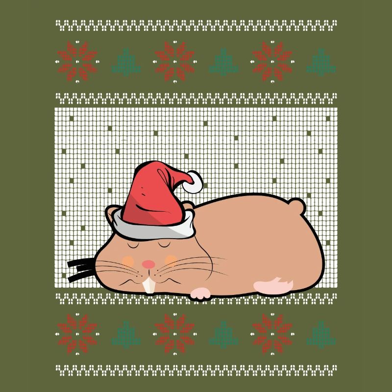 Sleeping cute hamster