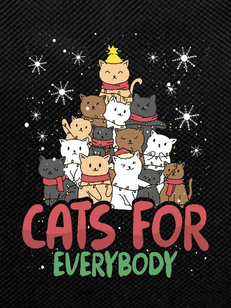 Christmas tree with cats