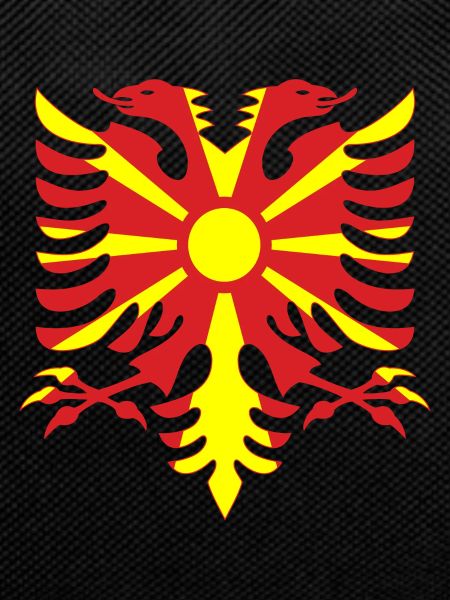Macedonia Albania Flag