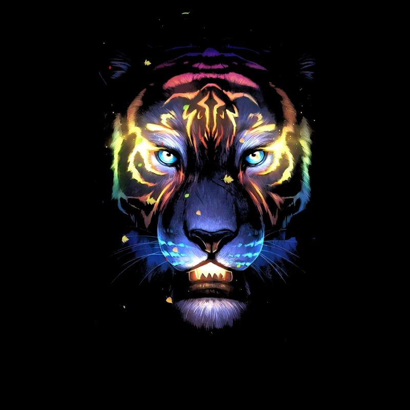 Phosphorescent tiger creative art Enzo volo