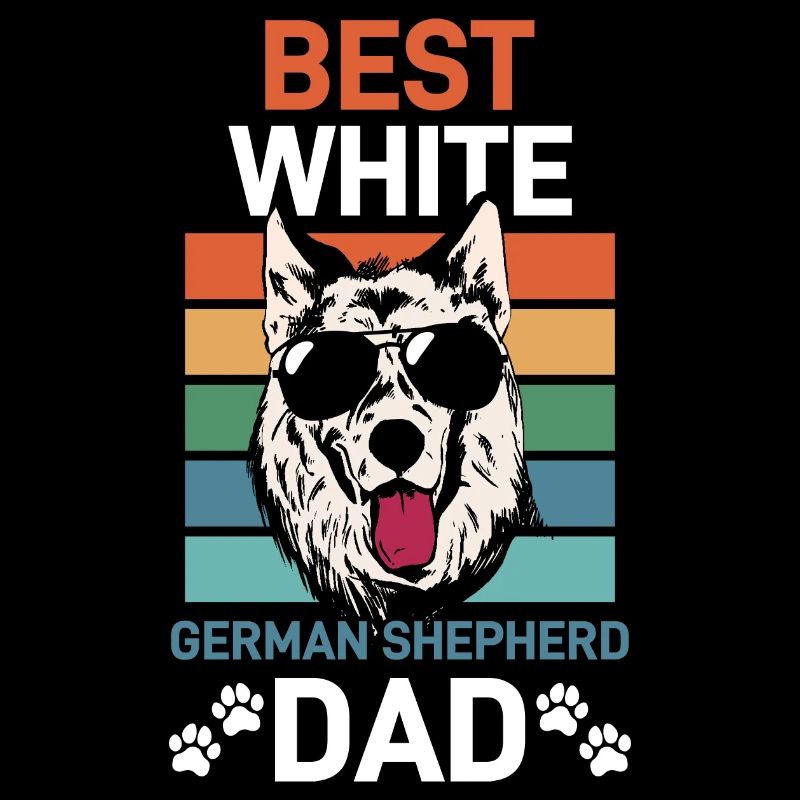 White German Shepherd Papa GSD