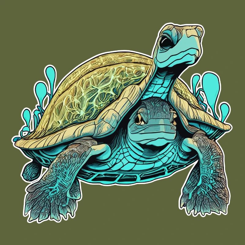 Psychedelic Double-Faced Turtle