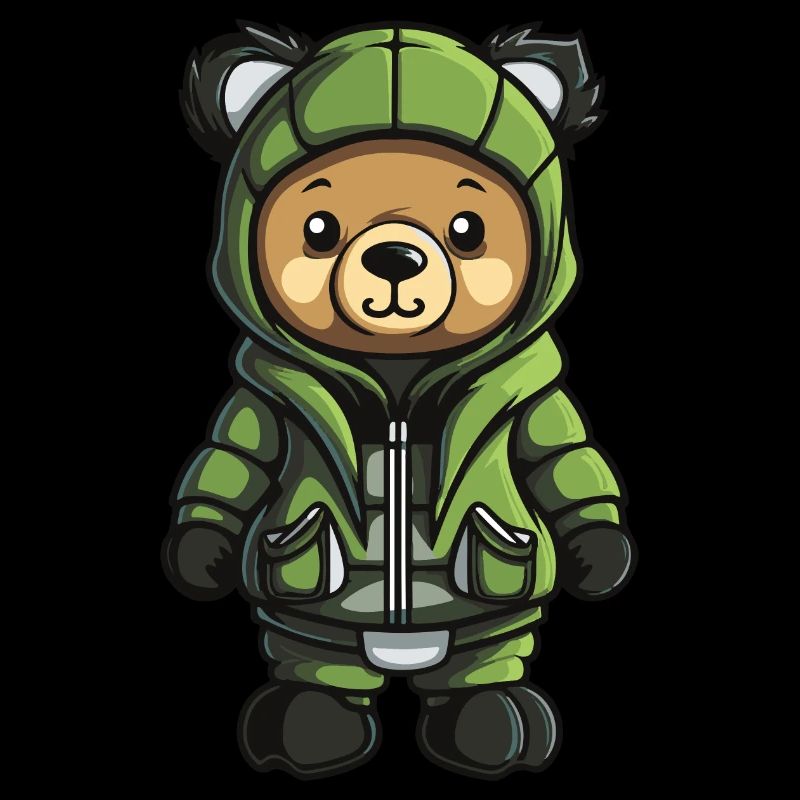 Bear Winter Comic Cute