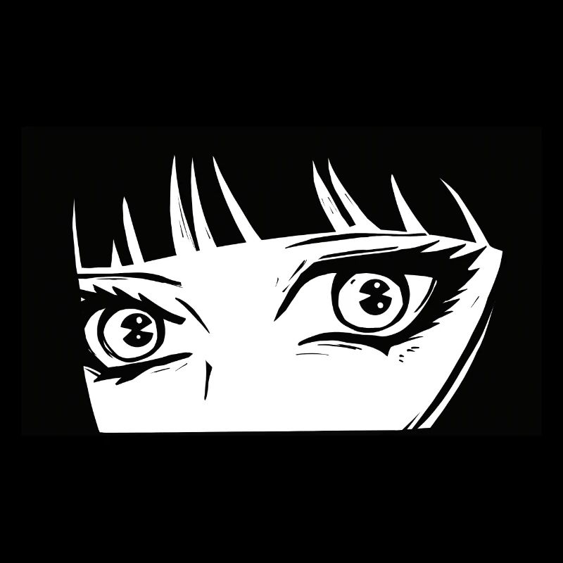 Anime Eyes Black white