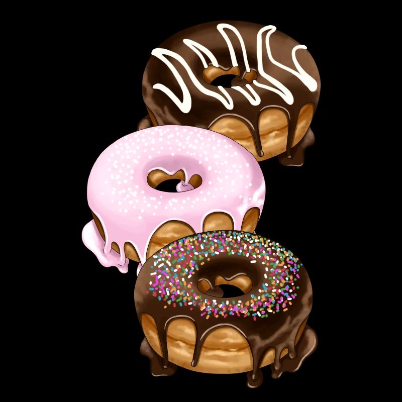 Donut Donuts Dessert Kaffee Gebäck Illustration