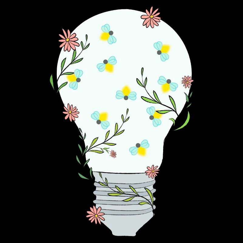 Floral Light Bulb
