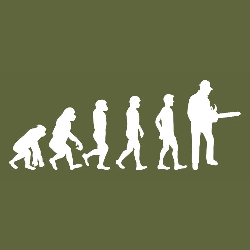 Evolution Holzfäller im Wald