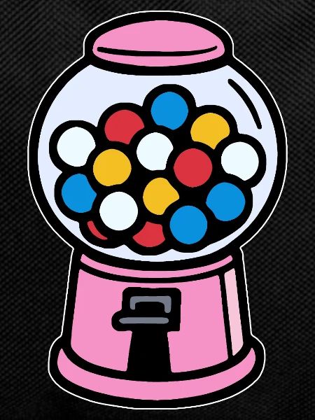 Pink Retro Chewing Gum Machine