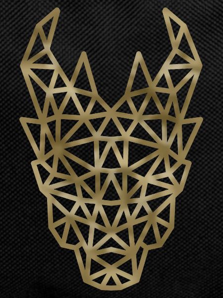 Golden Grid Lines Dragon Head