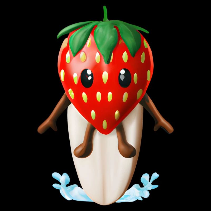 Erdbeere auf Surfboard