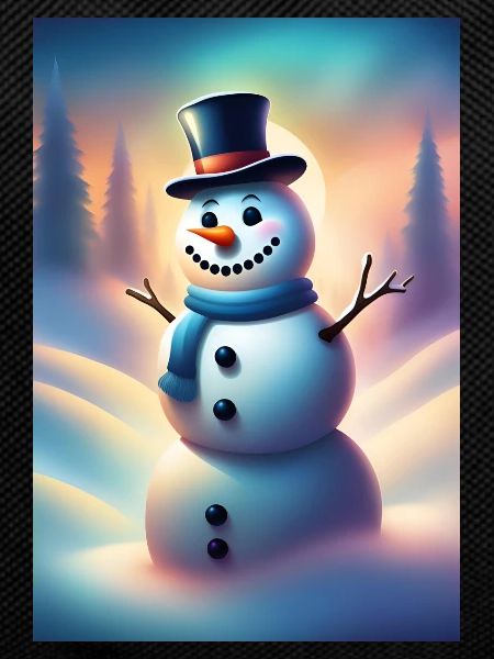 Happy wintery snowman