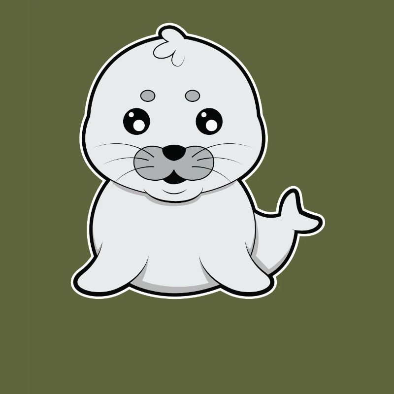 Süße kleine Robbe Comic Geschenk