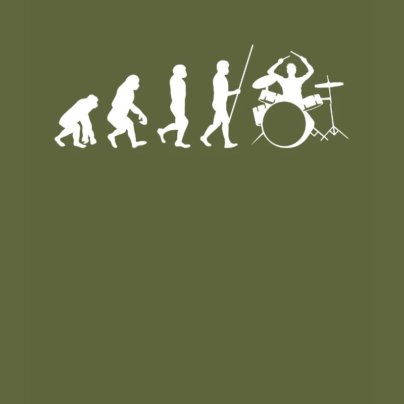 Schlagzeug Drummer Evolution Geschenk