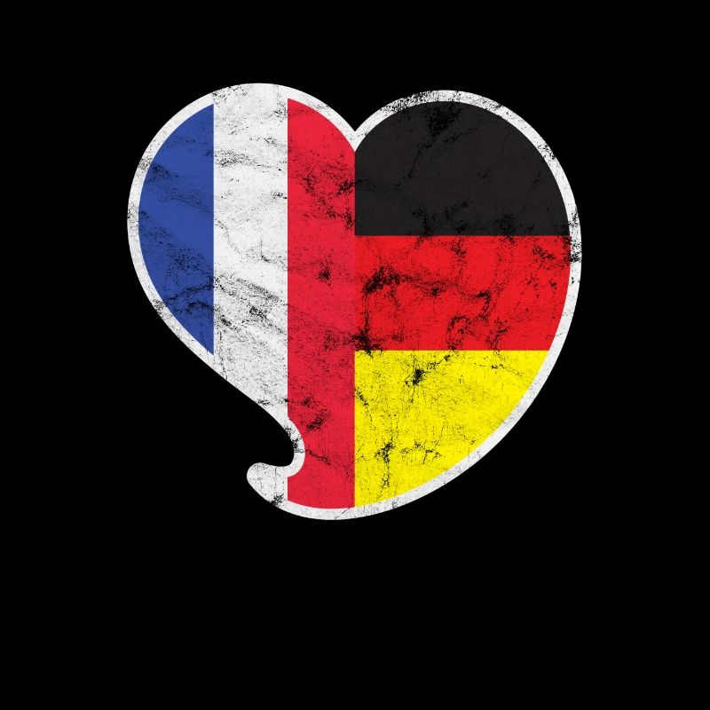 Frankreich & Deutschland Herz Liebe Geschenk