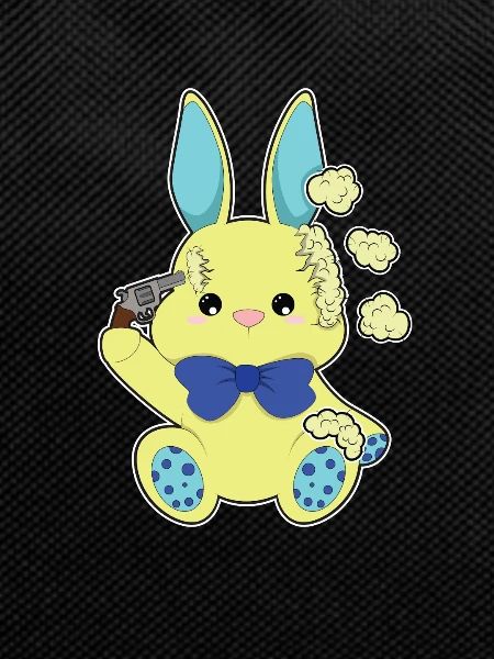 Plush bunny headshot