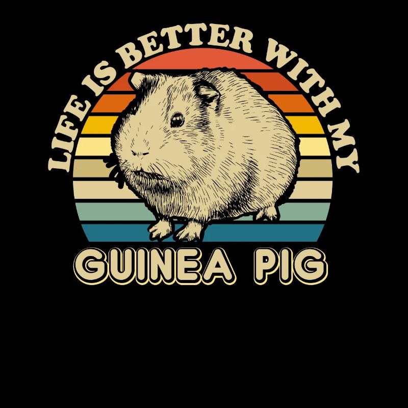 Meerschweinchen Haustier Retro Geschenkidee