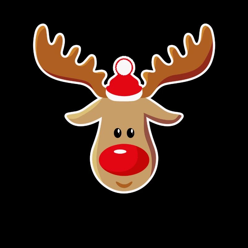 Funny reindeer Rudolf Christmas gift