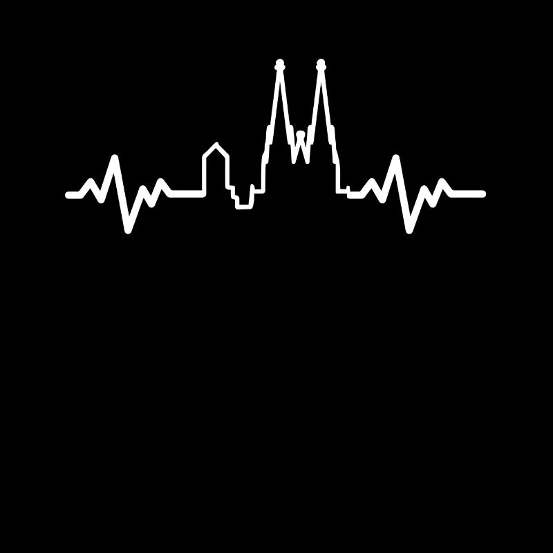 Cologne skyline Cologne cathedral heartbeat gift