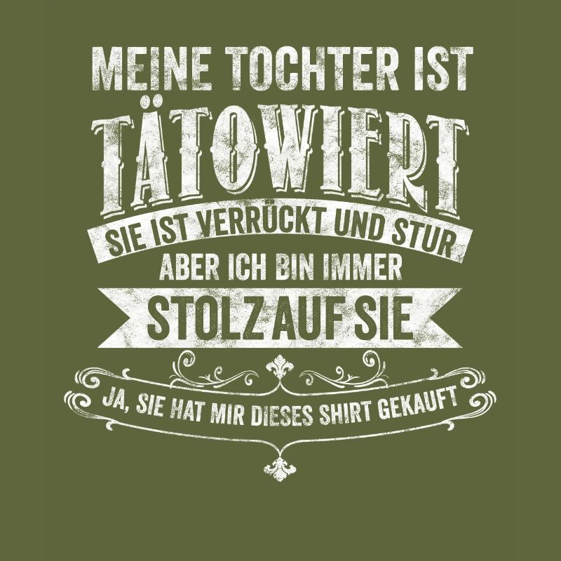 Stolzer Vater einer tätowierten Tochter Geschenk