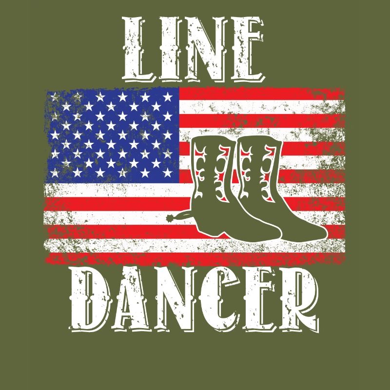 Drapeau USA Linedance Line Dancer