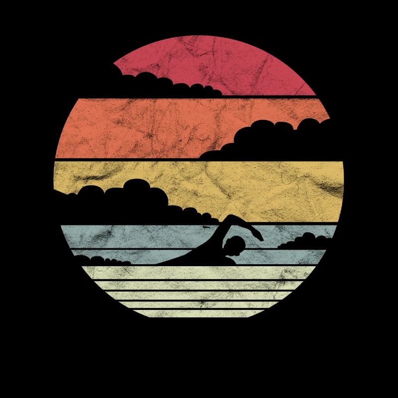 Schwimmer Vintage Retro Geschenk