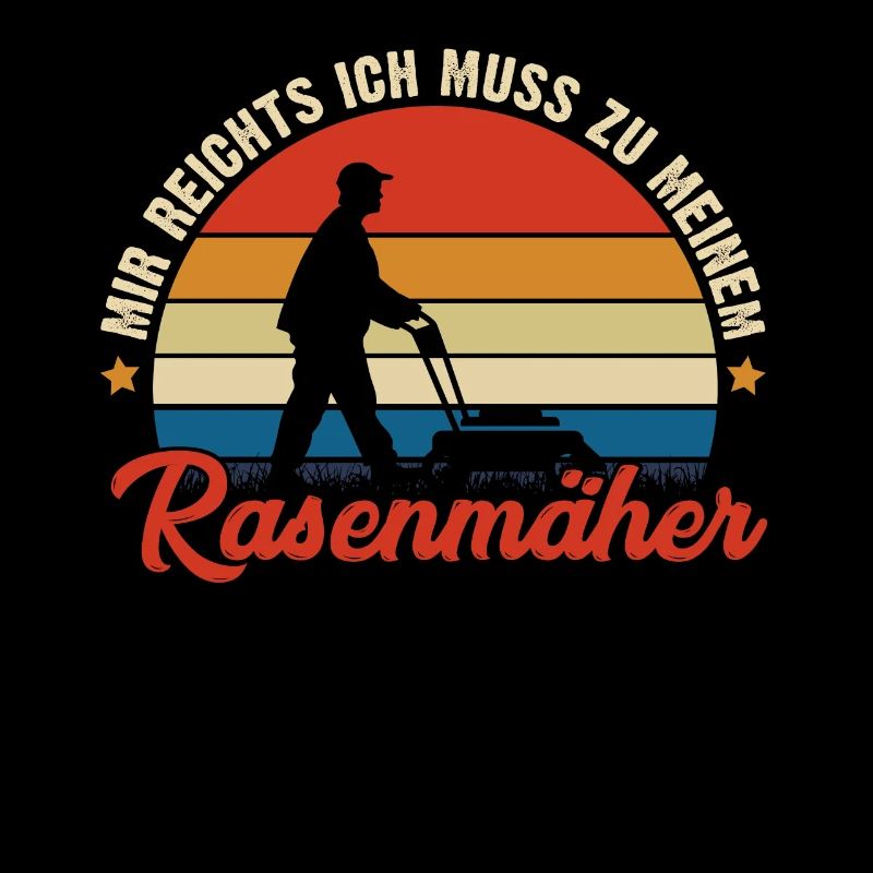 Mir reichts ich muss zu meinem Rasenmäher