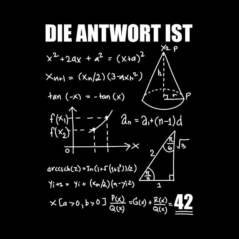42 - Die Antwort ist 42 lustige Geschenkidee