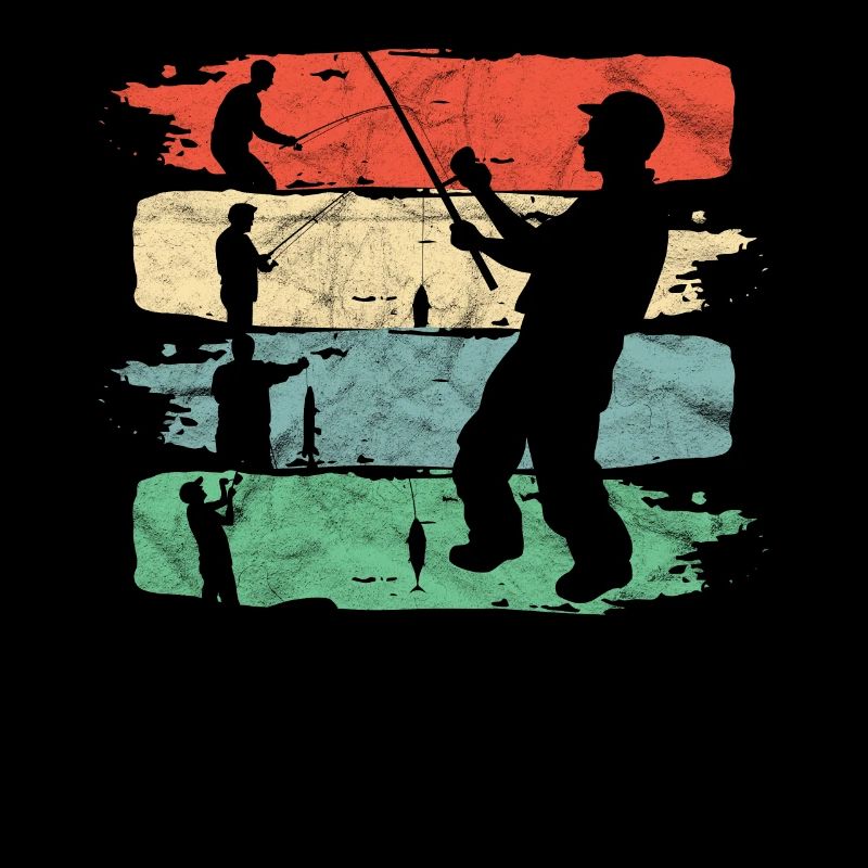 Pêcher Pêche Rétro Idée de cadeau