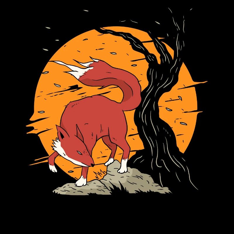 Kitsune Anime Red Fox Gift