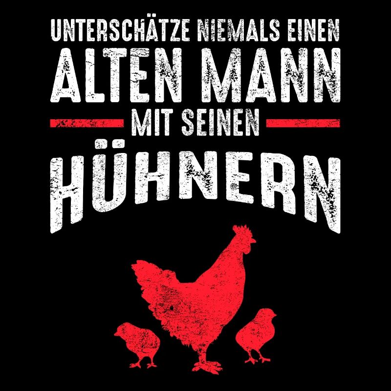 Hühner Geflügel Hahn Männer Spruch Geschenk