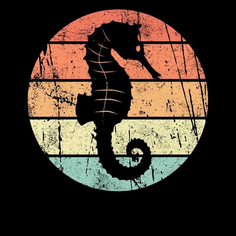 Seepferdchen Retro Vintage Abzeichen Prüfung