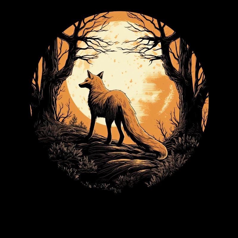 Fox Forest Moon Fable Mythical Fairy Tale