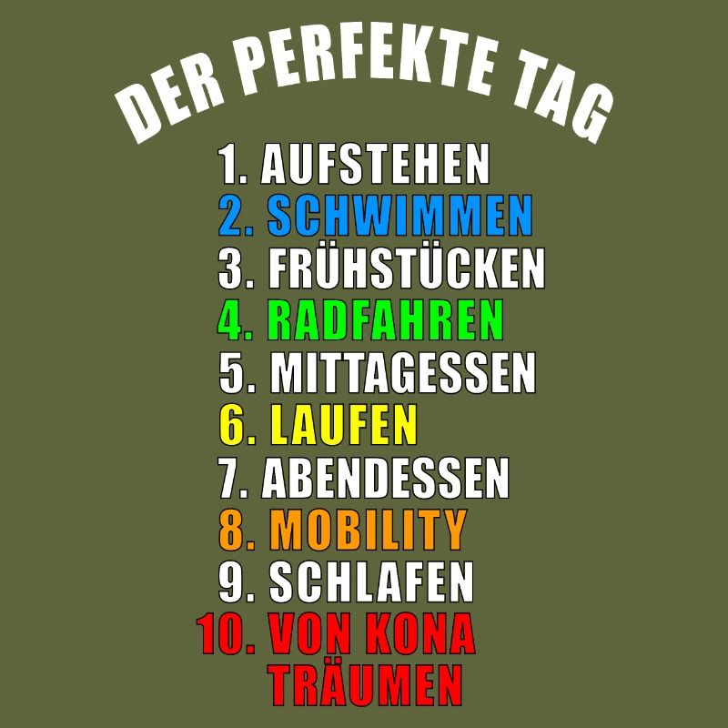 DER PERFEKTE TAG GESCHENK TRIATHLON TRIATHLET TRI