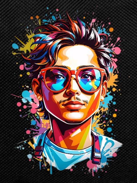 Hipster mit Bart