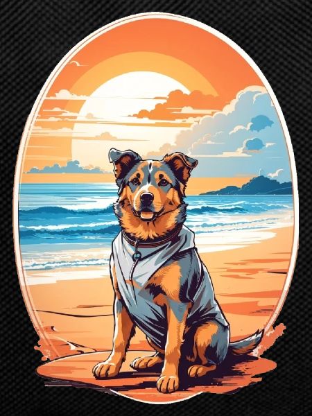 Dog on the beach
